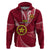 Custom Tonga Beulah College Hoodie Class of Year Tongan Ngatu Pattern LT14 Pullover Hoodie Maroon - Polynesian Pride