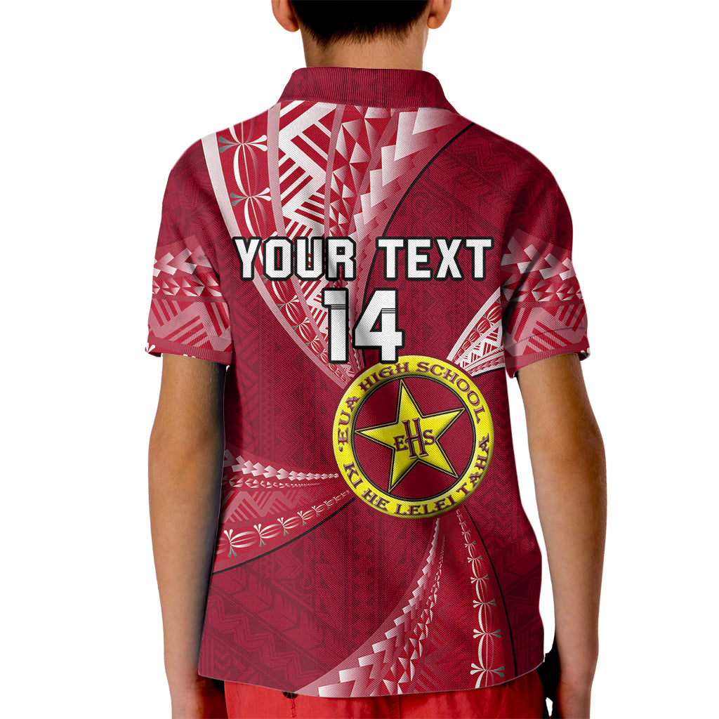 Personalised Tonga Eua High School Kid Polo Shirt Tongan Ngatu Pattern LT14 - Polynesian Pride
