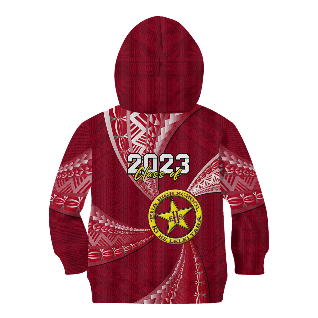 Personalised Tonga Eua High School Kid Hoodie Class Of Year Tongan Ngatu Pattern LT14 - Polynesian Pride