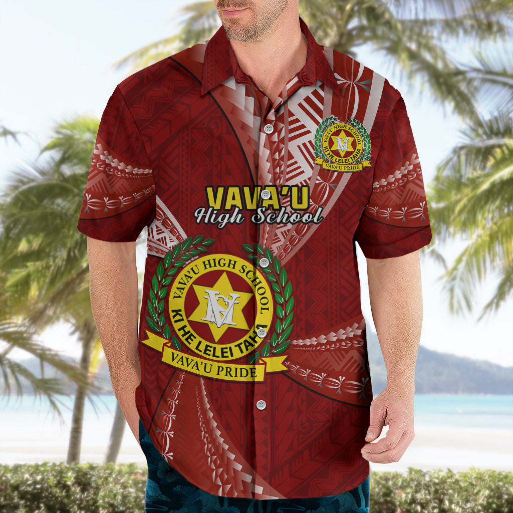 Personalised Tonga Vavau High School Hawaiian Shirt Tongan Ngatu Pattern LT14 - Polynesian Pride