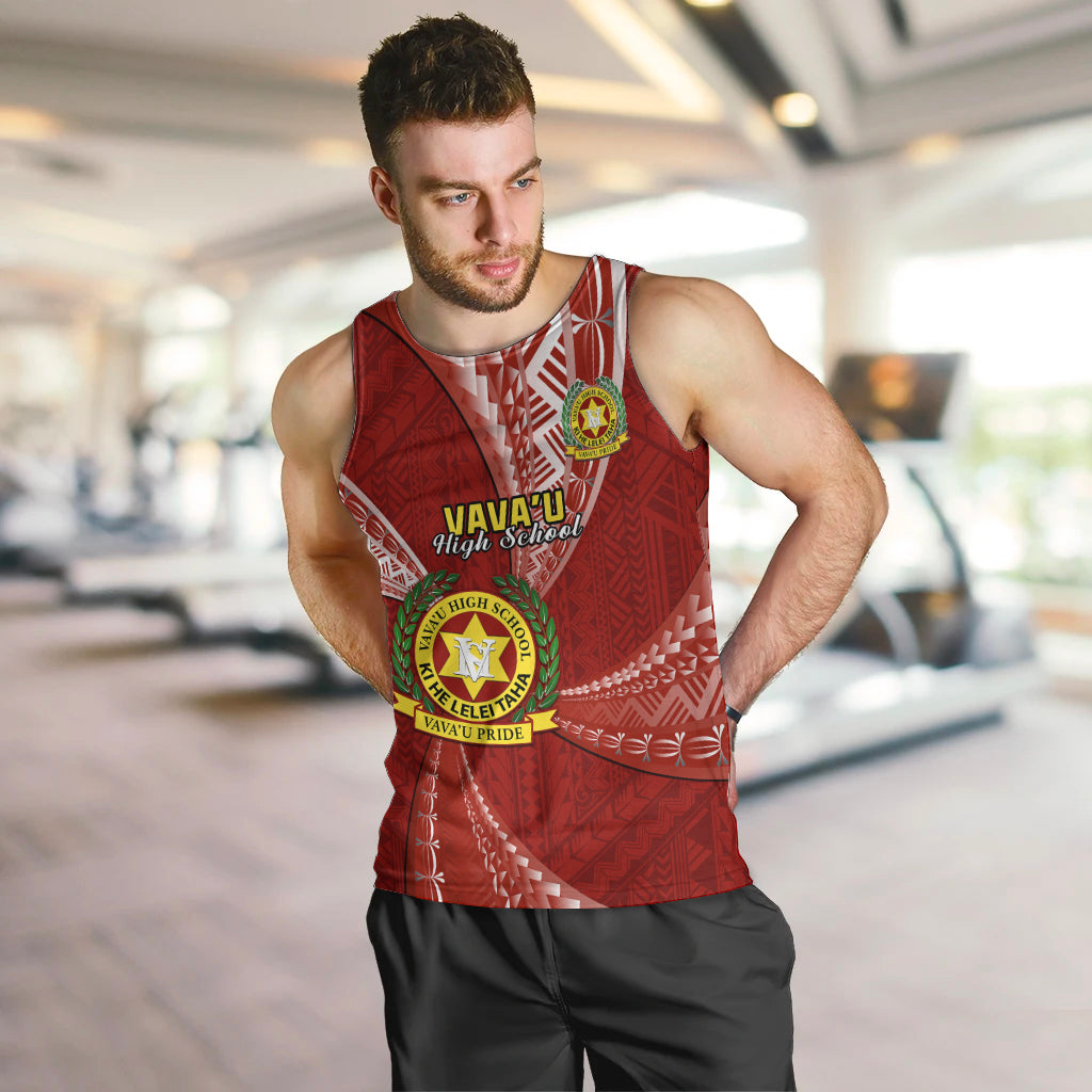 Personalised Tonga Vavau High School Men Tank Top Class Of Year Tongan Ngatu Pattern LT14 - Polynesian Pride