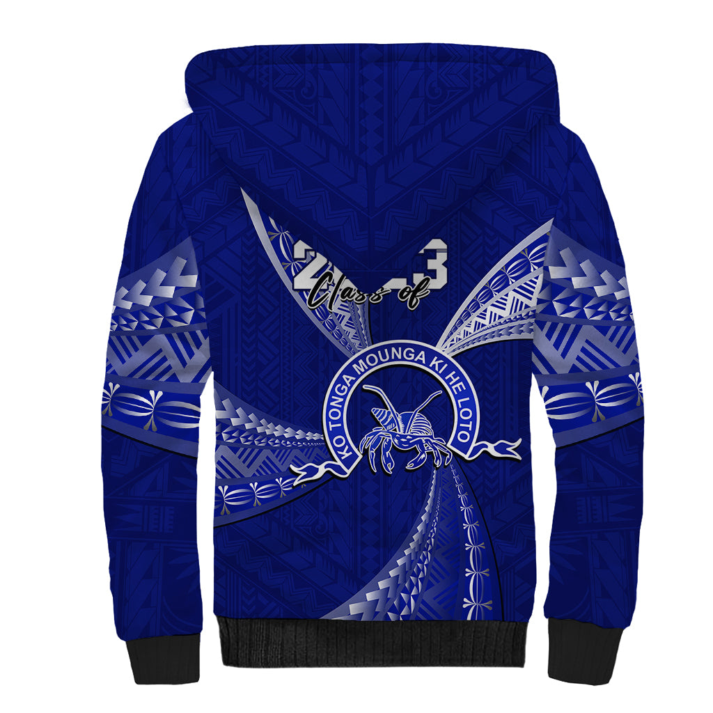 Personalised Tonga Queen Salote College Sherpa Hoodie Class Of Year Tongan Ngatu Pattern LT14 - Polynesian Pride