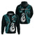 Custom New Zealand Hoodie Aotearoa Silver Fern With Manaia Maori Unique Turquoise LT14 - Polynesian Pride