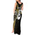 Personalised New Zealand Tank Maxi Dress Aotearoa Silver Fern With Manaia Maori Unique Gold LT14 - Polynesian Pride