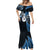 Personalised New Zealand Mermaid Dress Aotearoa Silver Fern With Manaia Maori Unique Blue LT14 - Polynesian Pride