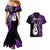 Personalised New Zealand Couples Mermaid Dress And Hawaiian Shirt Aotearoa Silver Fern With Manaia Maori Unique Purple LT14 - Polynesian Pride