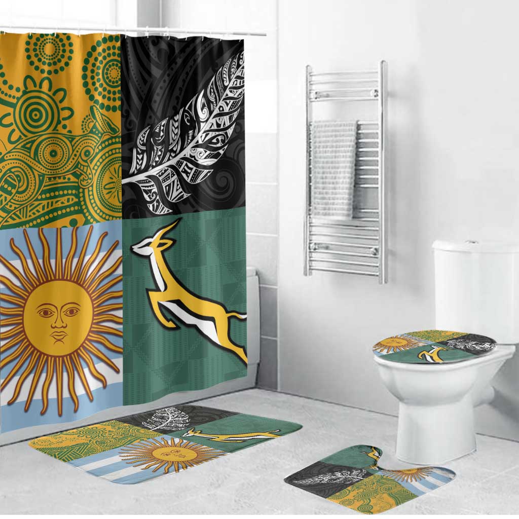 Rugby 2025 Championship Bathroom Set Combination of Southern Hemisphere Countries - Polynesian Pride