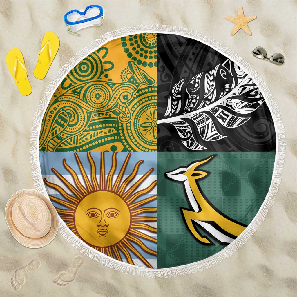 Rugby 2025 Championship Beach Blanket Combination of Southern Hemisphere Countries - Polynesian Pride