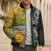 Personalised Rugby 2025 Championship Bomber Puffer Jacket Combination of Southern Hemisphere Countries LT14 - Polynesian Pride