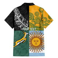 Personalised Rugby 2025 Championship Family Matching Mermaid Dress and Hawaiian Shirt Combination of Southern Hemisphere Countries - Polynesian Pride