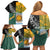 Personalised Rugby 2025 Championship Family Matching Off Shoulder Short Dress and Hawaiian Shirt Combination of Southern Hemisphere Countries - Polynesian Pride