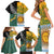 Personalised Rugby 2025 Championship Family Matching Short Sleeve Bodycon Dress and Hawaiian Shirt Combination of Southern Hemisphere Countries - Polynesian Pride