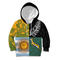 Personalised Rugby 2025 Championship Kid Hoodie Combination of Southern Hemisphere Countries - Polynesian Pride