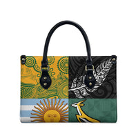 Rugby 2025 Championship Leather Bag Combination of Southern Hemisphere Countries - Polynesian Pride