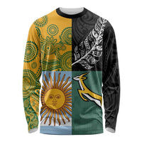 Personalised Rugby 2025 Championship Long Sleeve Shirt Combination of Southern Hemisphere Countries - Polynesian Pride