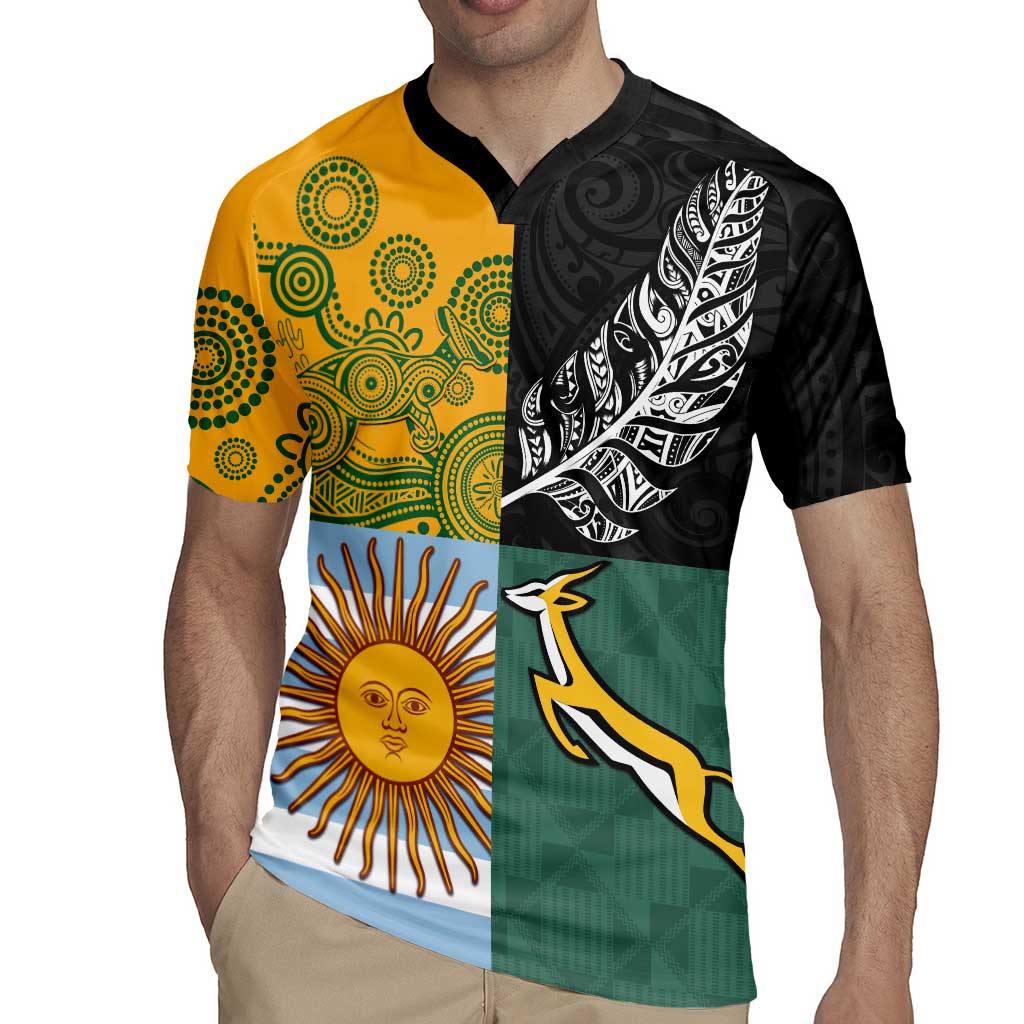 Personalised Rugby 2025 Championship Rugby Jersey Combination of Southern Hemisphere Countries - Polynesian Pride