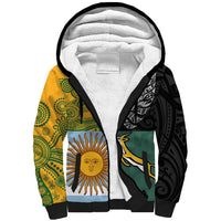 Personalised Rugby 2025 Championship Sherpa Hoodie Combination of Southern Hemisphere Countries - Polynesian Pride