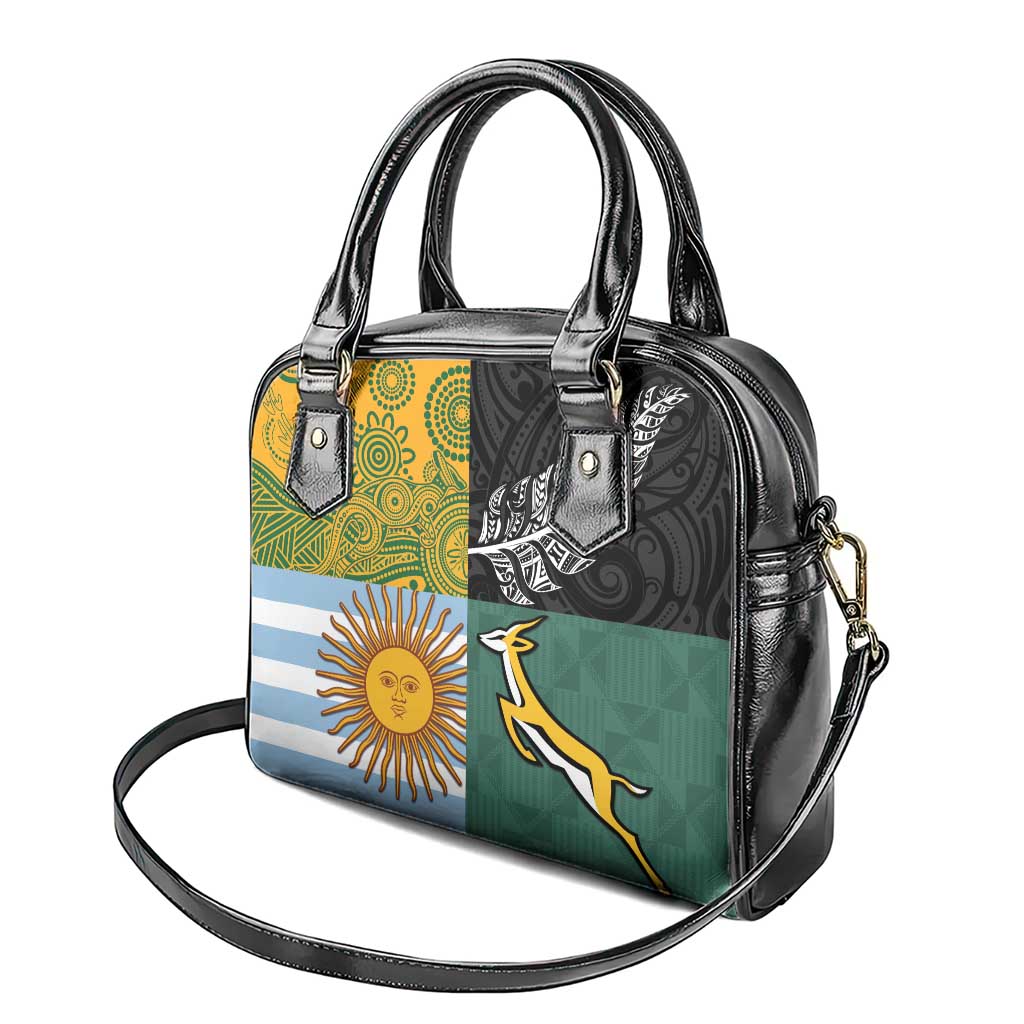 Rugby 2025 Championship Shoulder Handbag Combination of Southern Hemisphere Countries - Polynesian Pride