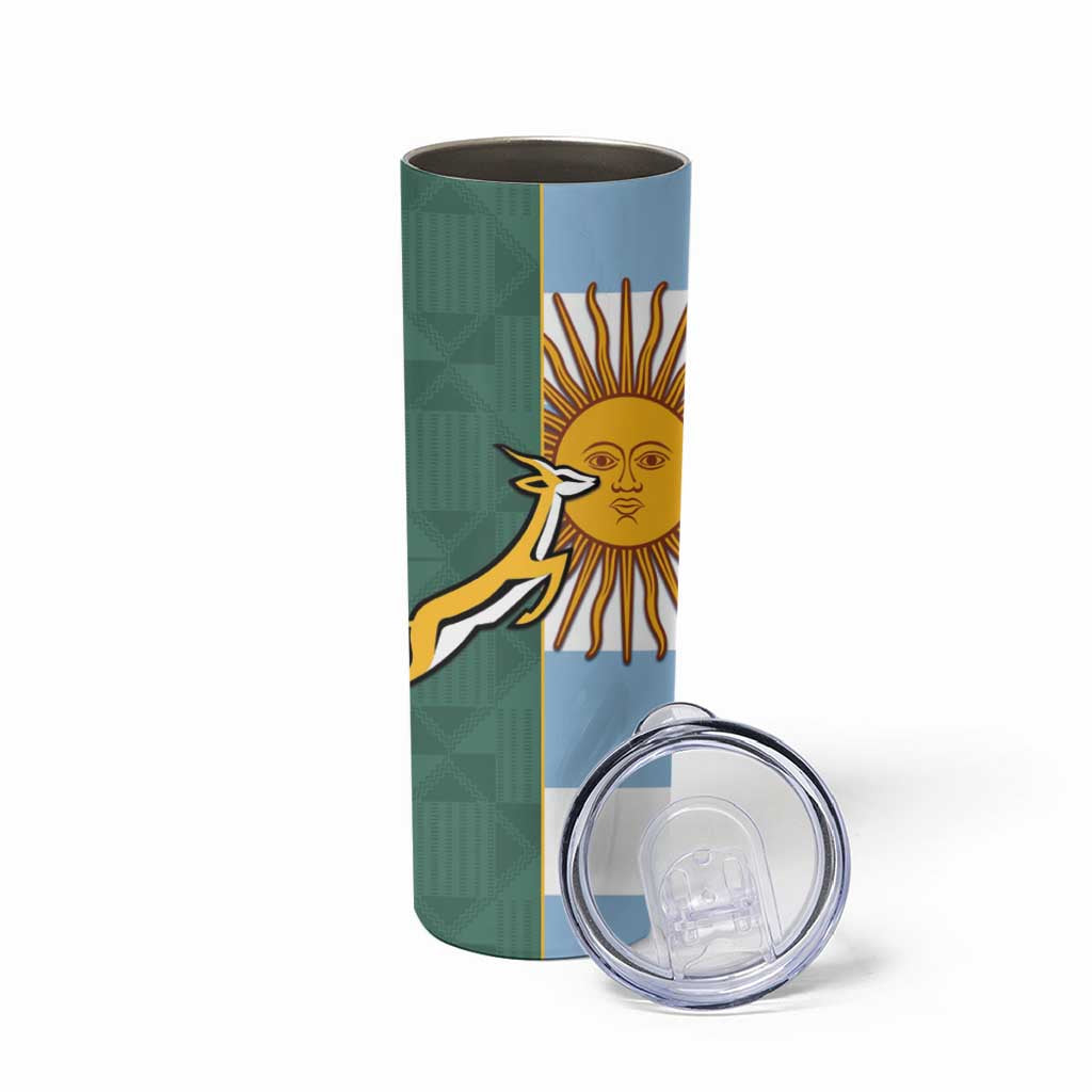 Rugby 2025 Championship Skinny Tumbler Combination of Southern Hemisphere Countries - Polynesian Pride