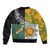 Personalised Rugby 2025 Championship Sleeve Zip Bomber Jacket Combination of Southern Hemisphere Countries - Polynesian Pride