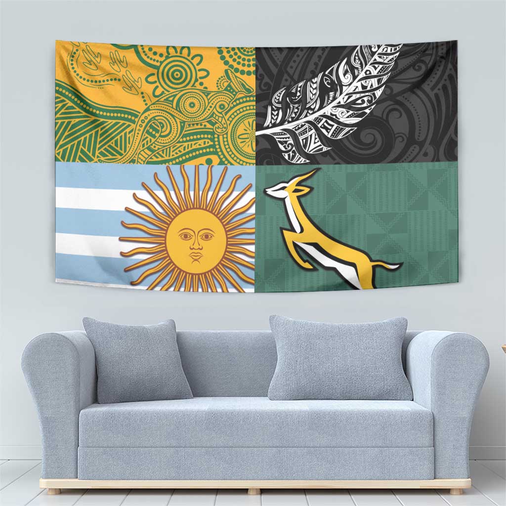 Rugby 2025 Championship Tapestry Combination of Southern Hemisphere Countries - Polynesian Pride