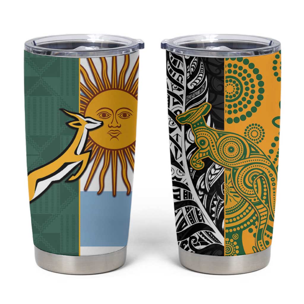 Rugby 2025 Championship Tumbler Cup Combination of Southern Hemisphere Countries - Polynesian Pride
