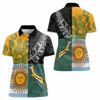 Personalised Rugby 2025 Championship Women Polo Shirt Combination of Southern Hemisphere Countries - Polynesian Pride