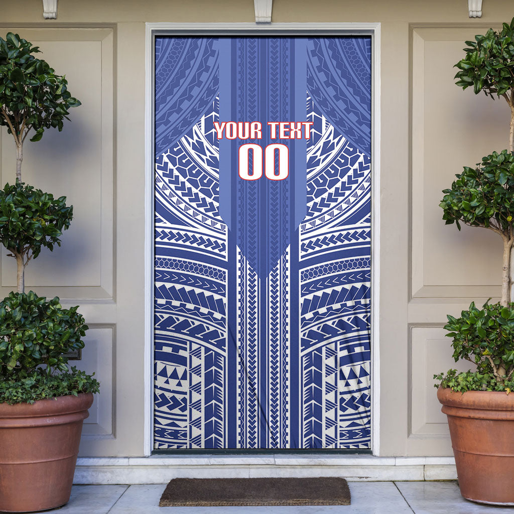 Custom Manu Samoa Rugby 2026 Door Cover Samoan Pattern