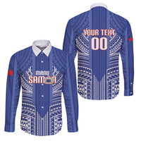 Custom Manu Samoa Rugby 2026 Family Matching Long Sleeve Bodycon Dress and Hawaiian Shirt Samoan Pattern