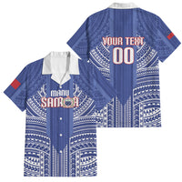 Custom Manu Samoa Rugby 2026 Family Matching Mermaid Dress and Hawaiian Shirt Samoan Pattern