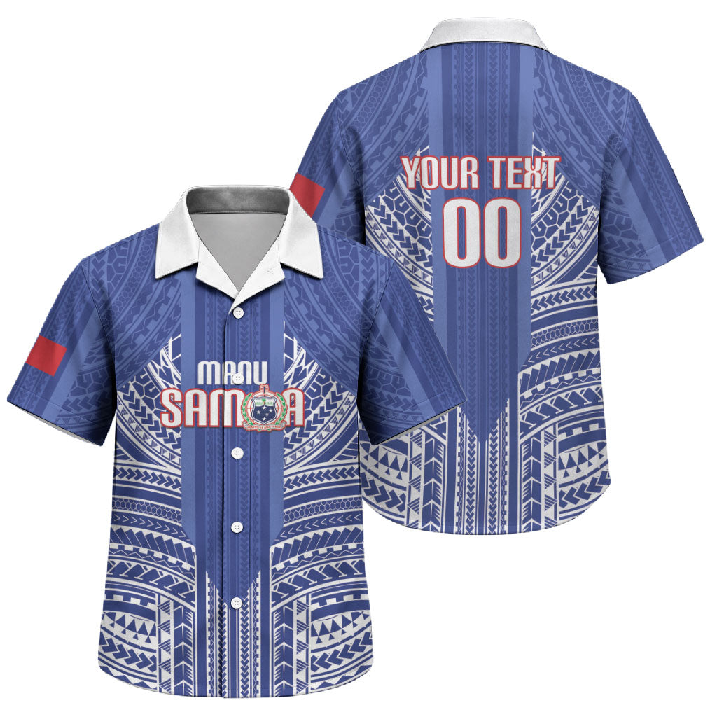 Custom Manu Samoa Rugby 2026 Family Matching Mermaid Dress and Hawaiian Shirt Samoan Pattern