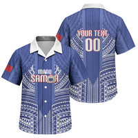 Custom Manu Samoa Rugby 2026 Family Matching Off The Shoulder Long Sleeve Dress and Hawaiian Shirt Samoan Pattern