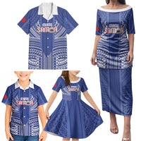 Custom Manu Samoa Rugby 2026 Family Matching Puletasi and Hawaiian Shirt Samoan Pattern