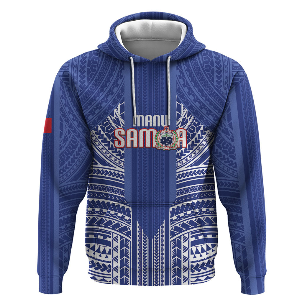 Custom Manu Samoa Rugby 2026 Zip Hoodie Samoan Pattern