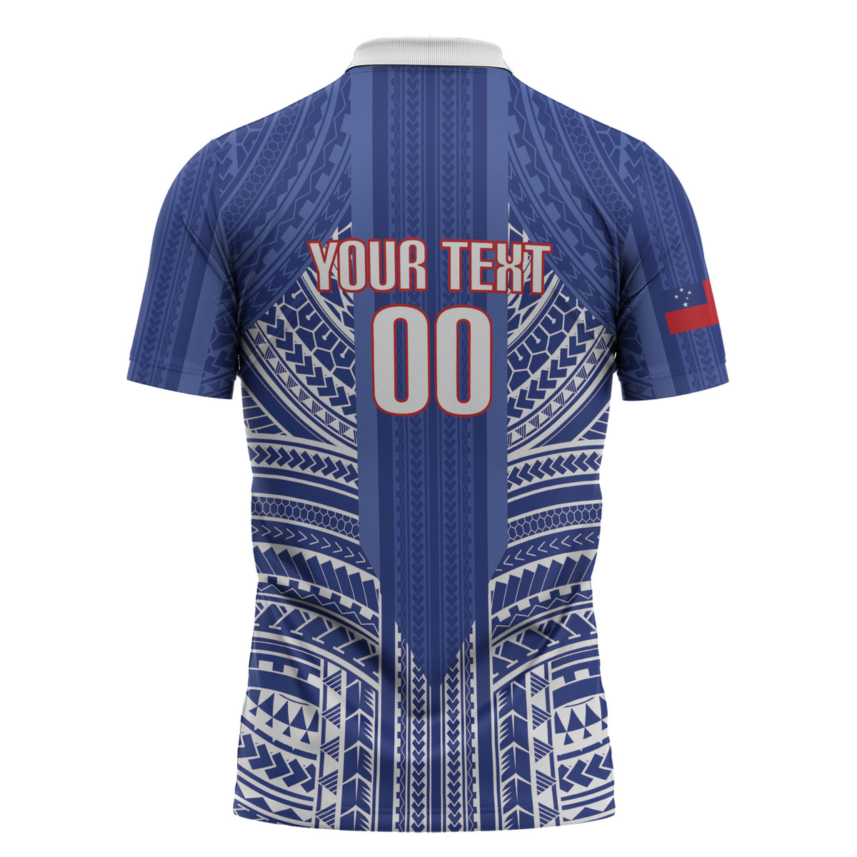 Custom Manu Samoa Rugby 2026 Zipper Polo Shirt Samoan Pattern