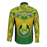 Papua New Guinea Rugby Long Sleeve Button Shirt Enga Mioks PNG Polynesian Pattern LT14 - Polynesian Pride
