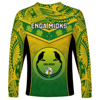 Papua New Guinea Rugby Long Sleeve Shirt Enga Mioks PNG Polynesian Pattern LT14 - Polynesian Pride