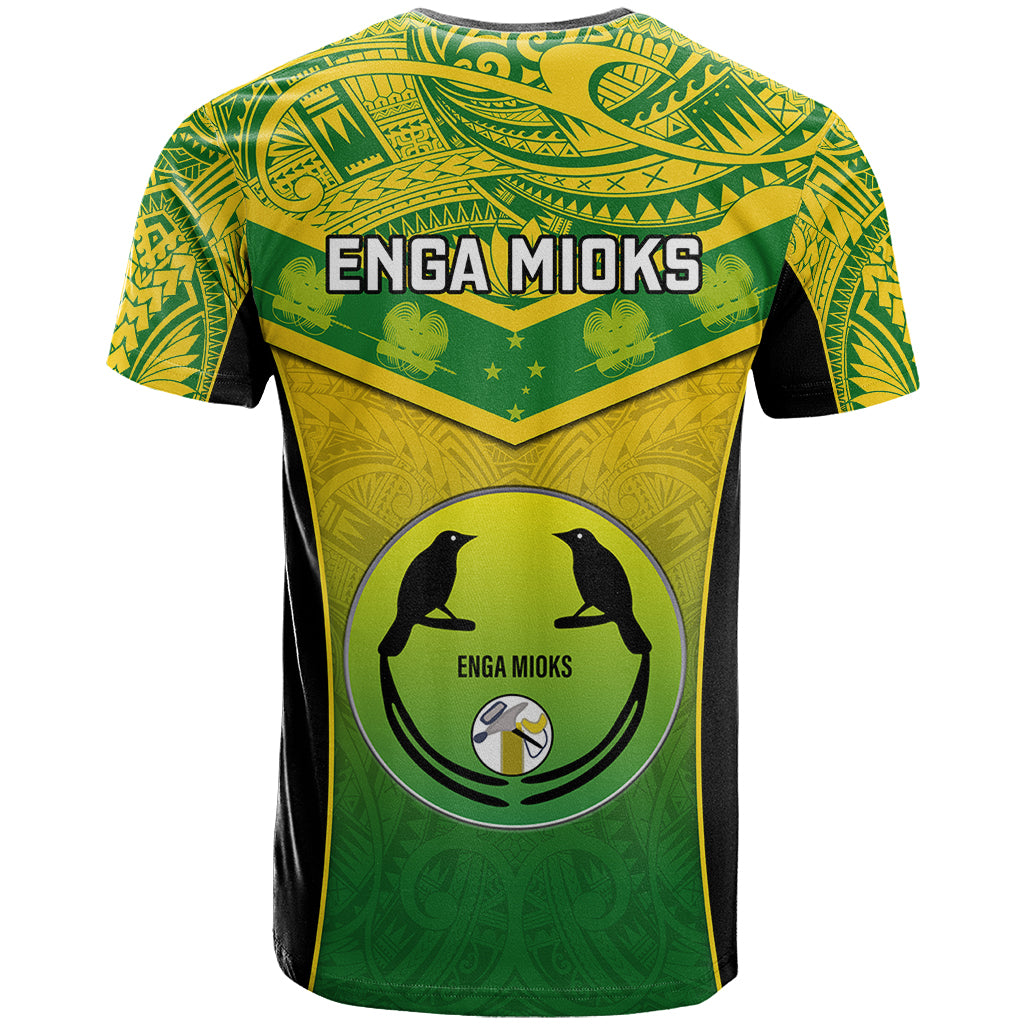 Papua New Guinea Rugby T Shirt Enga Mioks PNG Polynesian Pattern LT14 - Polynesian Pride