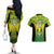 Custom Papua New Guinea Rugby Couples Matching Off The Shoulder Long Sleeve Dress and Hawaiian Shirt Enga Mioks PNG Polynesian Pattern LT14 - Polynesian Pride