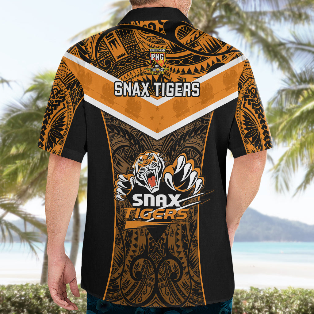 Papua New Guinea Rugby Hawaiian Shirt Lae Snax Tigers PNG Polynesian Pattern LT14 - Polynesian Pride