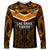 Papua New Guinea Rugby Long Sleeve Shirt Lae Snax Tigers PNG Polynesian Pattern LT14 Unisex Orange - Polynesian Pride