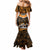 Papua New Guinea Rugby Mermaid Dress Lae Snax Tigers PNG Polynesian Pattern LT14 - Polynesian Pride