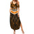 Papua New Guinea Rugby Summer Maxi Dress Lae Snax Tigers PNG Polynesian Pattern LT14 Women Orange - Polynesian Pride