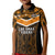 Custom Papua New Guinea Rugby Kid Polo Shirt Lae Snax Tigers PNG Polynesian Pattern LT14 Kid Orange - Polynesian Pride