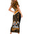 Custom Papua New Guinea Rugby Short Sleeve Bodycon Dress Lae Snax Tigers PNG Polynesian Pattern LT14 - Polynesian Pride