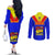 Papua New Guinea Rugby Couples Matching Off The Shoulder Long Sleeve Dress and Long Sleeve Button Shirts Hela Wigmen PNG Polynesian Pattern LT14 - Polynesian Pride