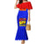 Papua New Guinea Rugby Mermaid Dress Hela Wigmen PNG Polynesian Pattern LT14 Women Blue - Polynesian Pride