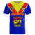 Papua New Guinea Rugby T Shirt Hela Wigmen PNG Polynesian Pattern LT14 Blue - Polynesian Pride