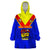 Papua New Guinea Rugby Wearable Blanket Hoodie Hela Wigmen PNG Polynesian Pattern LT14 One Size Blue - Polynesian Pride