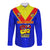 Custom Papua New Guinea Rugby Long Sleeve Button Shirt Hela Wigmen PNG Polynesian Pattern LT14 Unisex Blue - Polynesian Pride